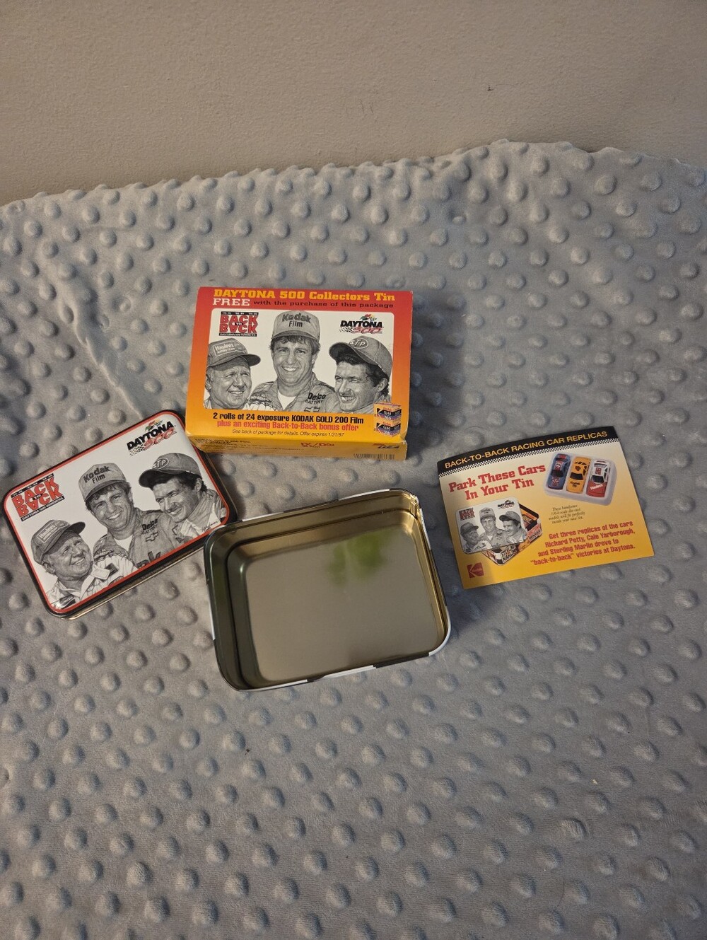 Nascar Kodak Daytona 500 Collectors Tin (No Film) Petty, Marlin, Yarborough